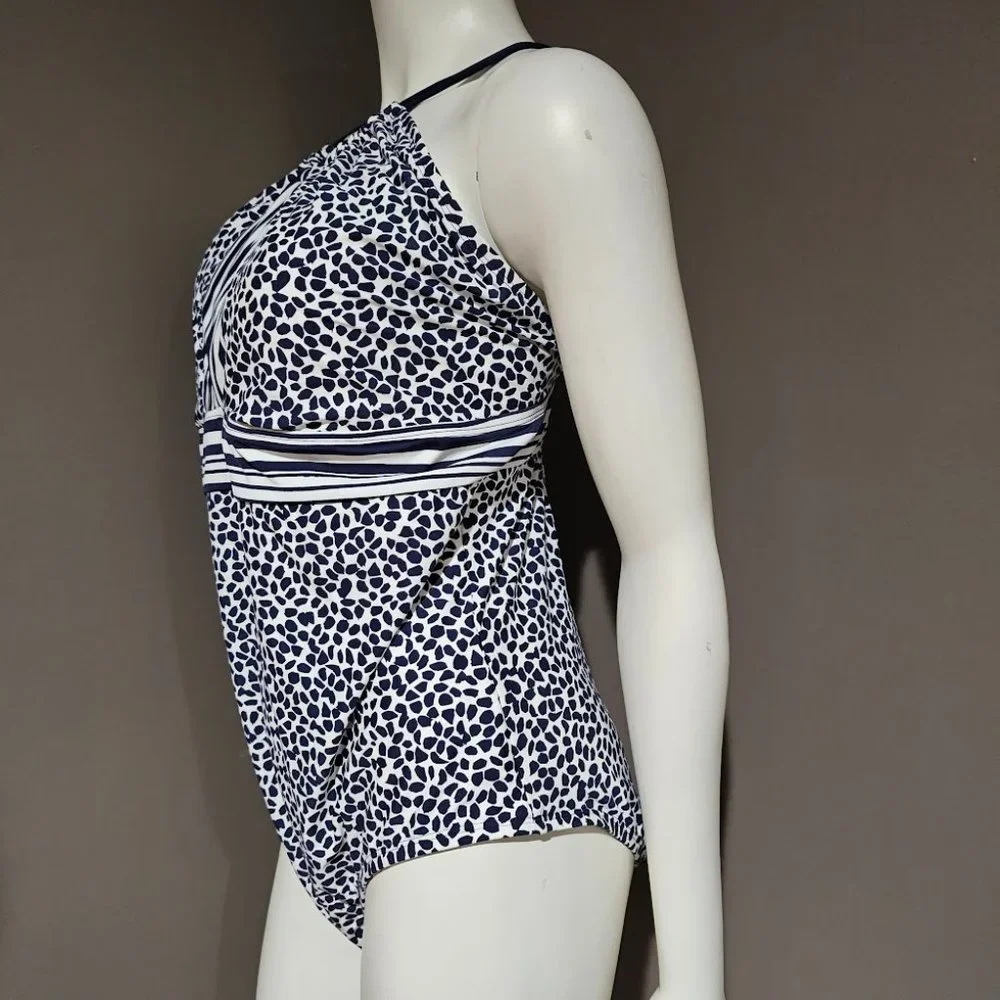 La Blanca Apulia Mio High Neck One-Piece Swimsuit Size 16W - Picture 3 of 10